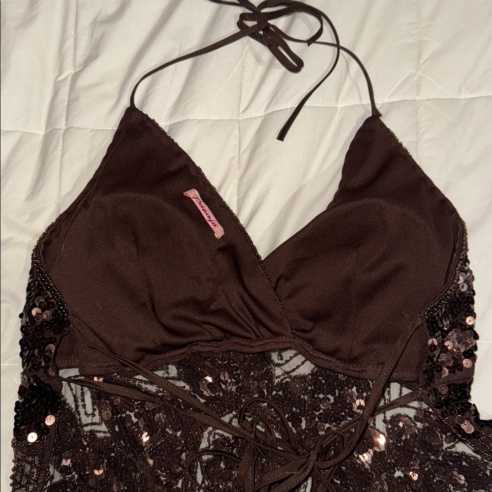Y2K Beaded Backless Top - Picture 4 of 5